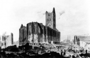 Ruine der Petri-Kirche in Hamburg: Werk des aus Göttingen stammenden Malers Adolf Besemann, 1842.