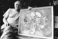 Gottfried Stein mit Kunstwerk